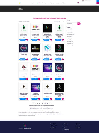 Shop page