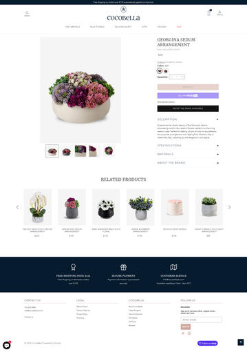 Single Shop page